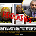 MINISTER MASIU IS ALIVE AND WELL; FAKE FACEBOOK POSTER TO BE IDENTIFIED AND PROSECUTED, SAYS POLICE MINISTER